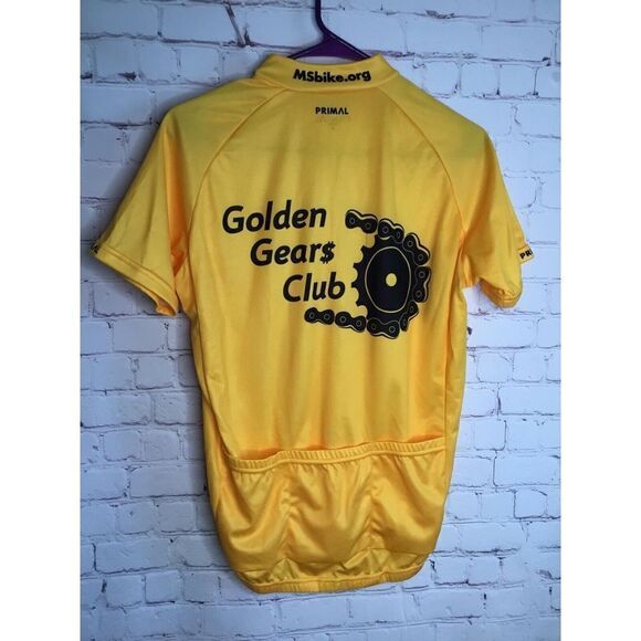 Primal Cycling Jersey Men Small Golden Gear‎ Club Yellow NWT - Picture 5 of 8